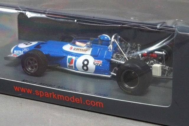 1:43 SPARK S7188 Matra MS80 Monaco GP 1969 #8 Jean-Pierre Beltoise