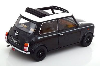 KKDC120072L KK scale 1:12 MINI COOPER Sunroof Black Metallic/White LHD