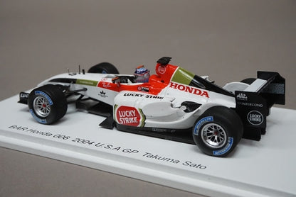 1:43 SPARK FS26 Honda BAR 006 US GP Takuma Sato 2004 #10 Racing On