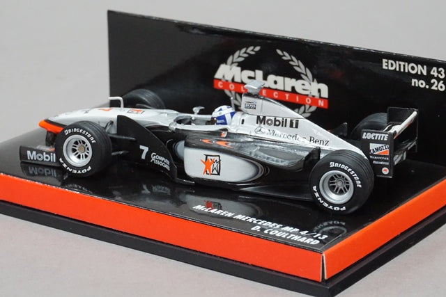 1:43 MINICHAMPS 530984307 McLaren MP 4/13 Mobil #7 Silver x Black