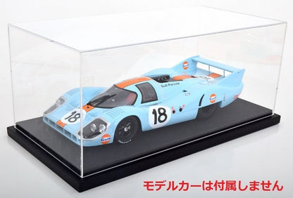 JC-L12BK Jewel Cases 1:12 Scale Acrylic Display Case with Leather Base (Size: Approx. 48 x 25 x 21cm) Black