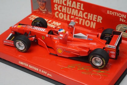 1:43 MINICHAMPS 510984333 Ferrari F300 Tower Wing M.Schumacher 1998 #3 model car