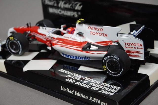 1:43 MINICHAMPS 400090110 Panasonic Toyota TF109 Abu Dhabi GP 2009 K.Kobayashi #10