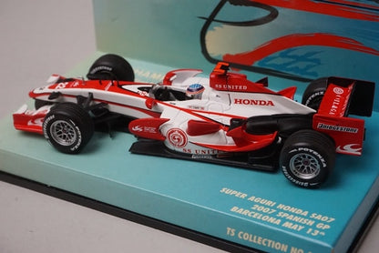 1:43 MINICHAMPS 518074322 Super Aguri Honda SA07 Spain GP 2007 #22 model car