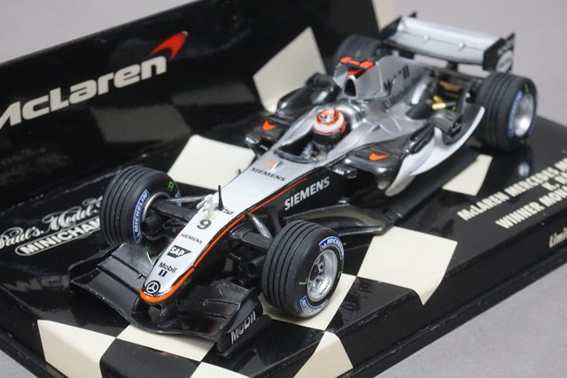 1:43 MINICHAMPS 530054319 McLaren Mercedes MP4/20 Monaco GP 2005 K.Raikkonen #9