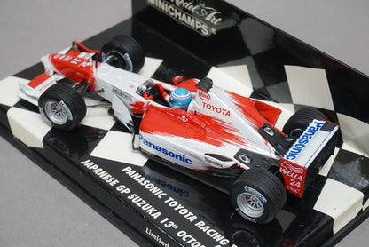 1:43 MINICHAMPS 403020324 Panasonic Toyota Racing TF102 2002 M.Salo #24