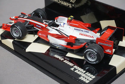 1:43 MINICHAMPS 400080019 Super Aguri Honda SA08 2008 A.Davidson #19