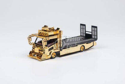 Micro Turbo PEAKO 1:64 Dekotora Faltabed Tow Truck Ver.2 Chrome Gold