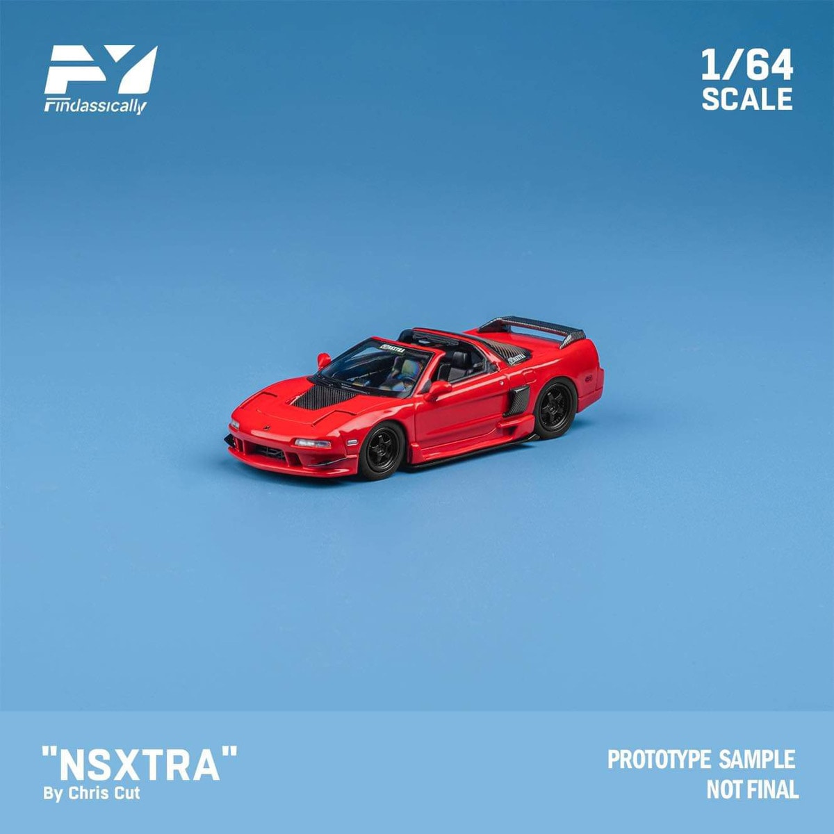 FY64002 Finclassically 1:64 NSX TRA by Chris Cut red Deluxe version