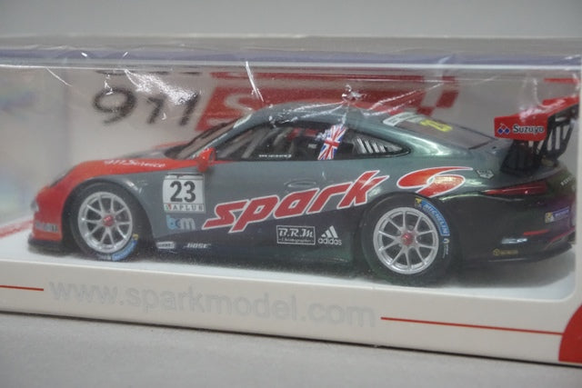 1:43 SPARK SJ2017SP6 911 GT3 Cup Win Porsche Carrera Cup Japan Suzuka 2017 #23