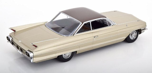 KKDC181252 KK scale 1:18 Cadillac Series 62 Coupe DeVille 1961 in Beige Metallic/Brown Metallic