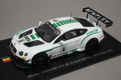 1:43 SPARK SB108 Bentley Continental GT3 M-Sport Bentley 24H Of Spa 2015 #8