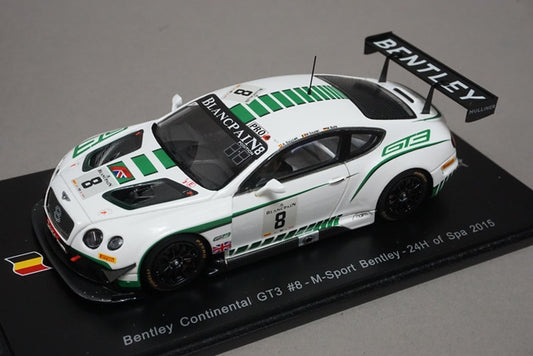 1:43 SPARK SB108 Bentley Continental GT3 M-Sport Bentley 24H Of Spa 2015 #8