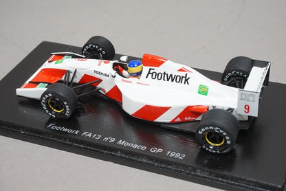 1:43 SPARK S3983 Footwork FA13 Monaco GP 1992 M.Alboreto #9