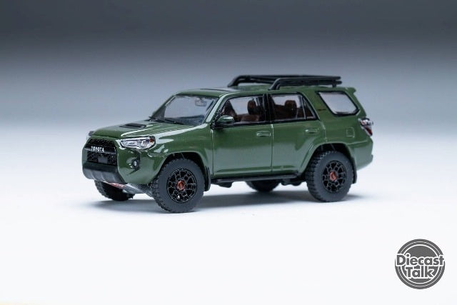 DTG009-G GCD Gaincorp Products 1:64 Toyota 4Runner TRD PRO HILUX SURF ARMY GREEN Diecasttalk