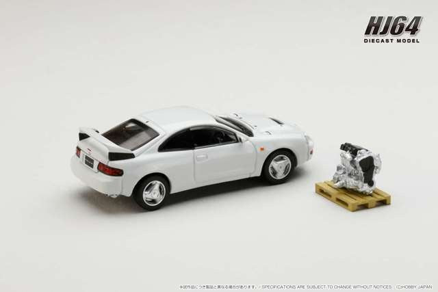 HJ641064AW Hobby JAPAN 1:64 Toyota Celica GT-FOUR WRC EDITION (ST205) w/Engine Display Model Super White II