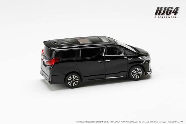 HJ644012ABK Hobby JAPAN 1:64 Toyota Alphard Custom Version w/Sunroof Black