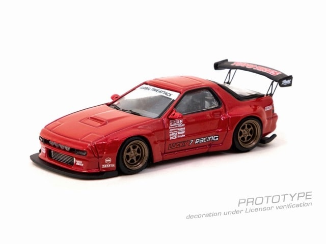 T64R-066-RE Tarmac Works 1:64 Pandem Mazda RX-7 FC3S Red