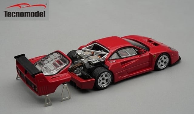 TM64-01A Tecnomodel 1:64 Ferrari F40 LM Press Version 1996 Red w/BBS Silver Wheels