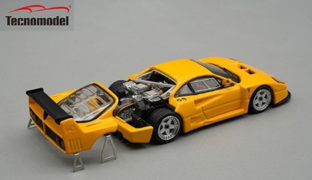 TM64-01B Tecnomodel 1:64 Ferrari F40 LM Press Version 1996 Yellow Modena w/BBS Silver Wheels