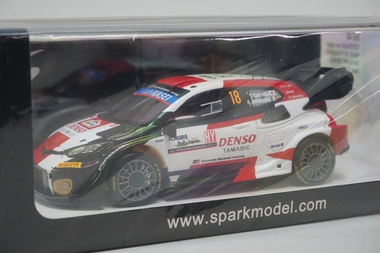 S6740 Spark 1:43 Toyota GR Yaris Rally1 Hybrid #18 TOYOTA GAZOO Racing WRT 5th Rally Japan 2023 T. Katsuta - A. Johnston