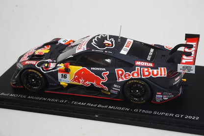 1:43 SPARK SGT025 Honda Red Bull MOTUL MUGEN NSX-GT GT500 Super GT 2022 #16