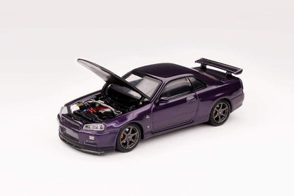 M63401 MOTORHELIX 1:64 Nissan Skyline GT-R R34 V Spec II Midnight Purple