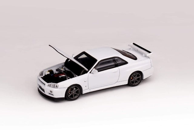 M63402 MOTORHELIX 1:64 Nissan Skyline GT-R R34 V Spec II Pearl White