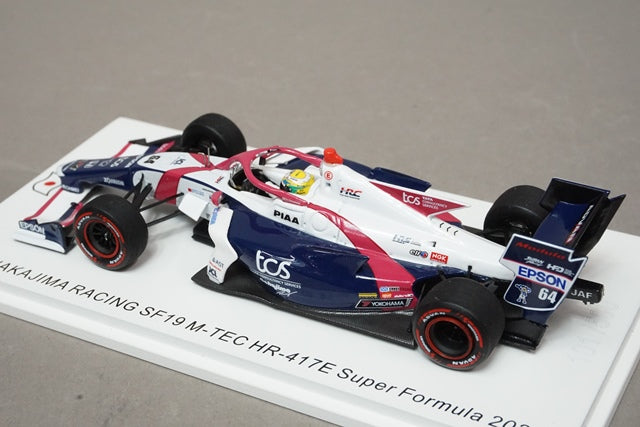 1:43 SPARK SJ129 TCS NAKAJIMA RACING SF19 M-TEC HR-417E Super Formula 2022 #64 Naoki Yamamoto