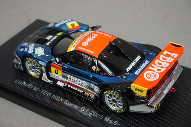 1:43 EBBRO 43700 Honda M-TEC NSX Super GT 2005 #0 Blue