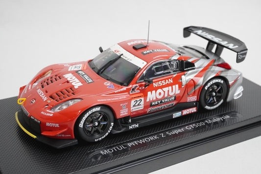 1:43 EBBRO 43723 Nissan Motul Pit Work Z Super GT500 Malaysia 2005 #22 model car