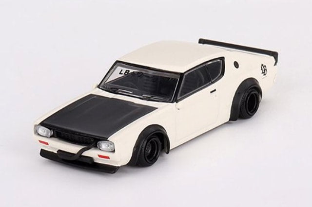 MGT00702-R TSM MINI-GT 1:64 Nissan Skyline Kenmeri Liberty Walk White Right-hand drive