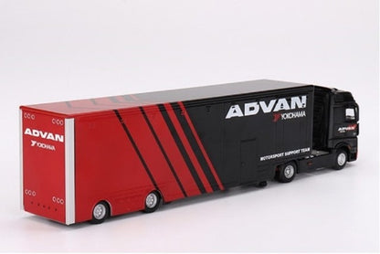 [ Back-order ] TSM MINI-GT MGT00741-R 1:64 Mercedes-Benz Actors w/ Racing Transporter "ADVAN" RHD  model car