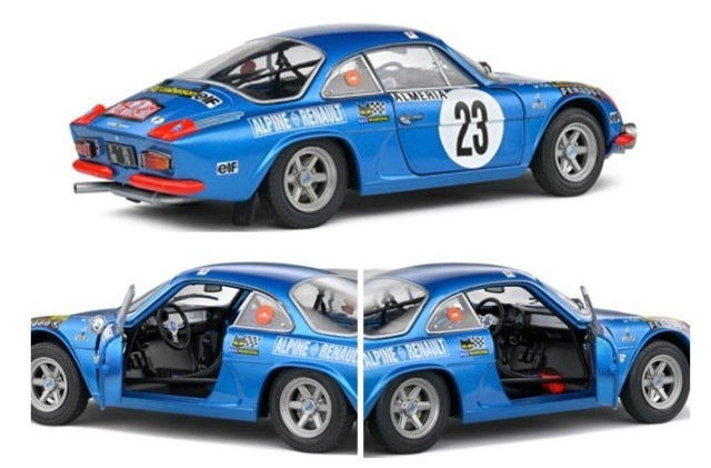S1804208 SOLIDO 1:18 Alpine A110 1600S Monte Carlo Rally 1972 #23 Blue model car