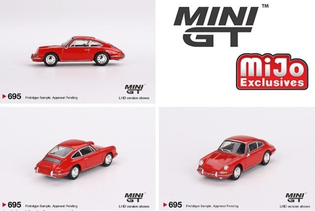 MGT00695-MJ TSM MINI-GT x Mijo 1:64 Porsche 901 1963 Signal Red Left-hand drive *Blister pack