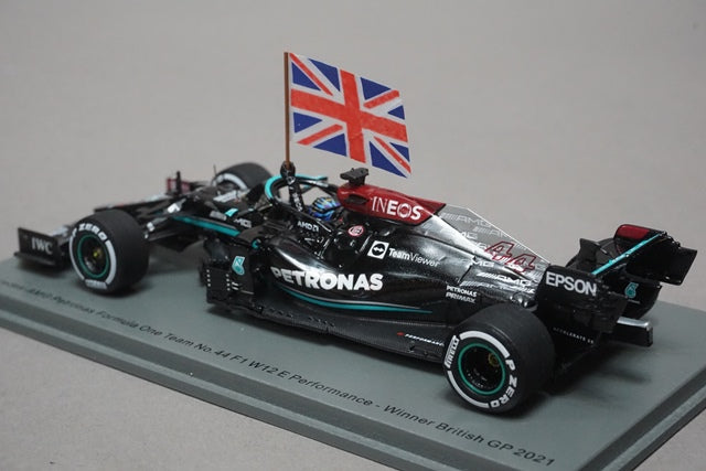 1:43 SPARK S7683 Mercedes AMG PETRONAS F1 TEAM W12 British GP Winner 2021 #44