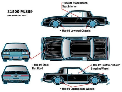 31500-MJS69 M2 Machines Mijo 1:64 Buick 1987 Regal Limited Lowrider Black North America Exclusive