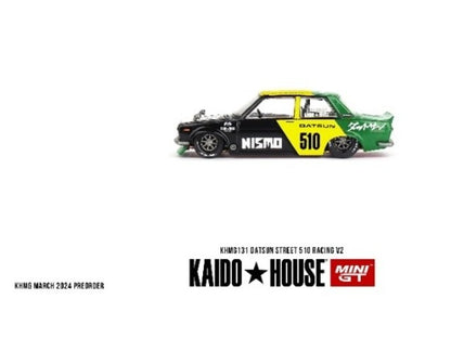 KHMG131 TSM MINI-GT 1:64 Nissan Datsun Street 510 Racing V2 Left-hand drive