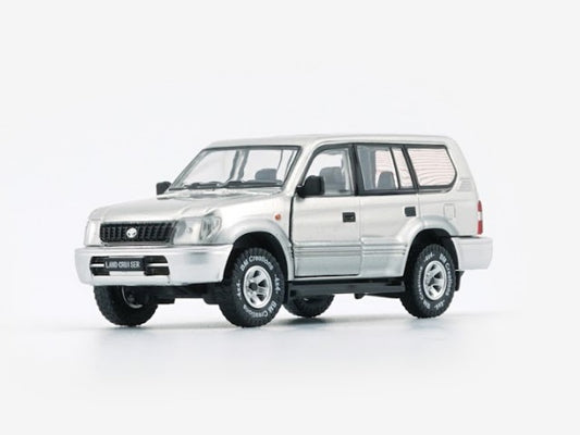 64B0350 BM Creations 1:64 Toyota Land Cruiser PRADO LC95 Silver (RHD)