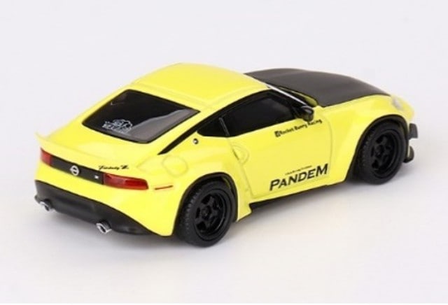 MGT00752-R TSM MINI-GT 1:64 Pandem Nissan Z Ikazuchi Yellow Right-hand drive