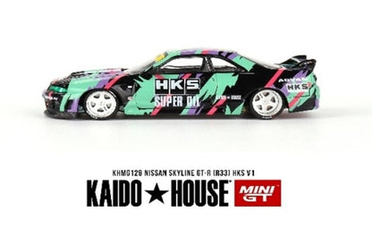 KHMG129 TSM MINI-GT 1:64 Nissan Skyline GT-R R33 HKS V1 Right-hand drive