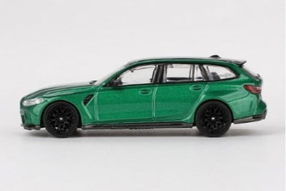 MGT00764-R TSM MINI-GT 1:64 BMW M3 Competition Touring Isle of Man Green Metallic Right-hand drive