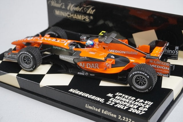 1:43 MINICHAMPS 400070120 Spyker F8-VII European GP Nurburgring 2007 #21 model car