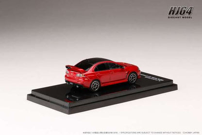 HJ642053CR Hobby Japan 1:64 Mitsubishi Lancer Evolution ‡] FINAL EDITION with Engine Display Model Red Metallic / Black Roof