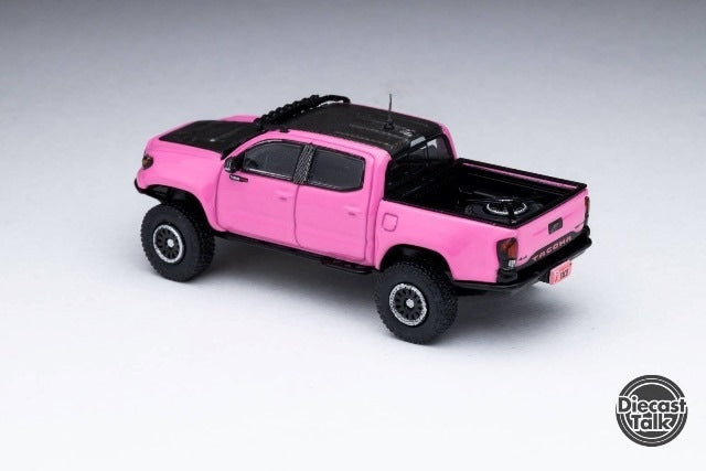 DTG0019-PINK GCD Gaincorp Products 1:64 Toyota 2.0 Tacoma TRD Pre-Runner PRO Wide Body Pink Diecasttalk