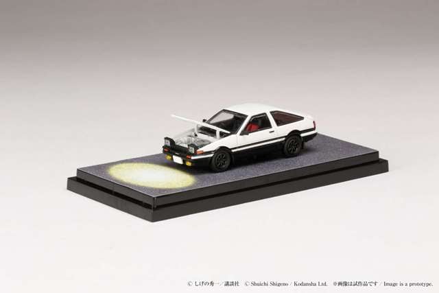 HJ641052DC Hobby Japan 1:64 Toyota SPRINTER TRUENO GT APEX AE86 / Initial D Engine Model with Wataru Akiyama