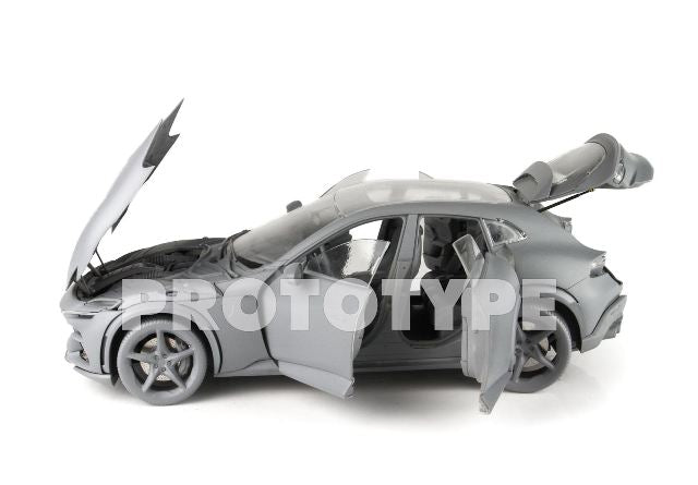 [ Pre-order ] HE180053A BBR 1:18 Ferrari Purosangue Full open - Grigio Titanio panoramic roof