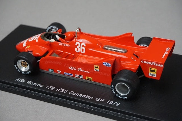 1:43 SPARK S3875 Alfa Romeo 179 Canadian GP 1979 #36 Vittorio Brambilla model car