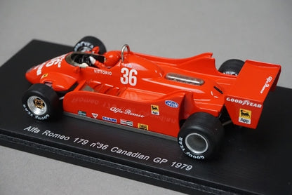 1:43 SPARK S3875 Alfa Romeo 179 Canadian GP 1979 #36 Vittorio Brambilla model car