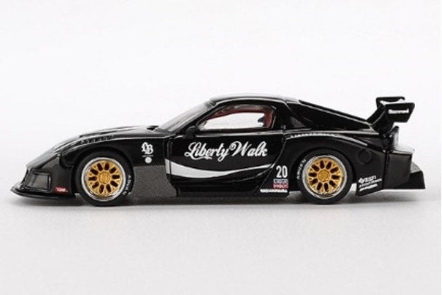 MGT00785-R TSM MINI-GT 1:64 Mazda RX-7 LB-Super Silhouette Liberty Walk Black Right-hand drive